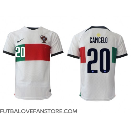 Portugalsko Joao Cancelo #20 Vonkajší futbalový dres MS 2022 Krátky Rukáv